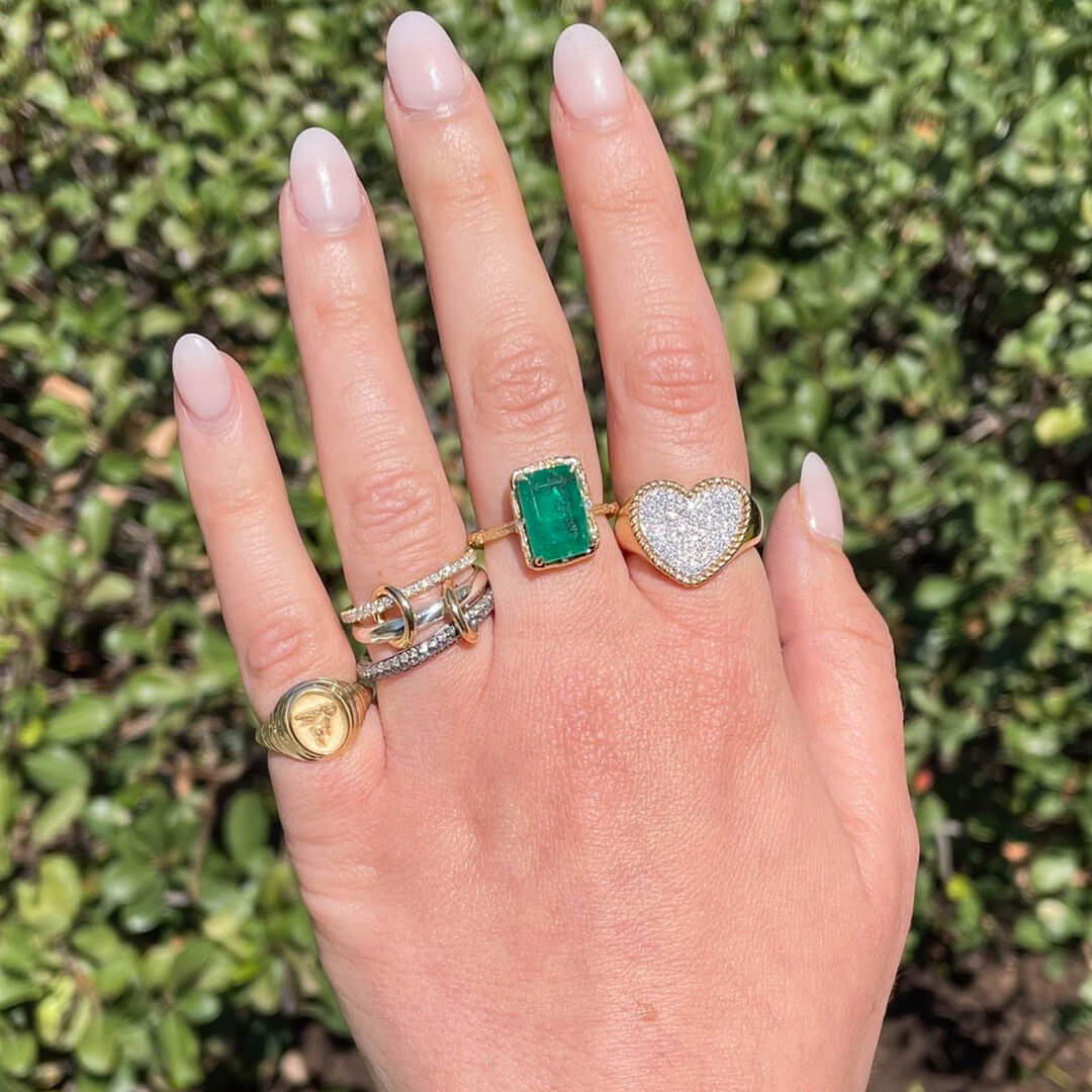 Luna Zirconia Sparkle Stacked Ring