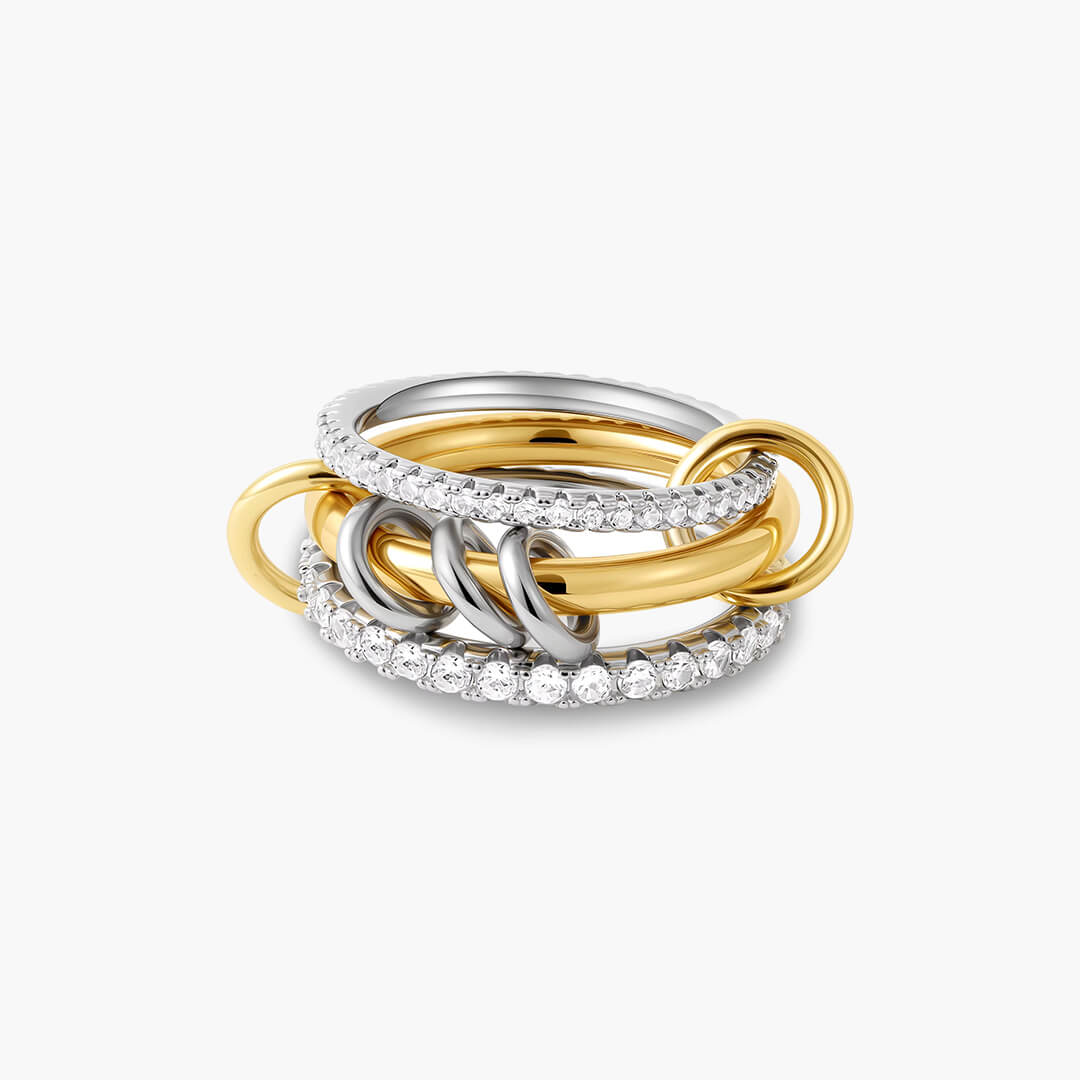 Luna Zirconia Sparkle Stacked Ring
