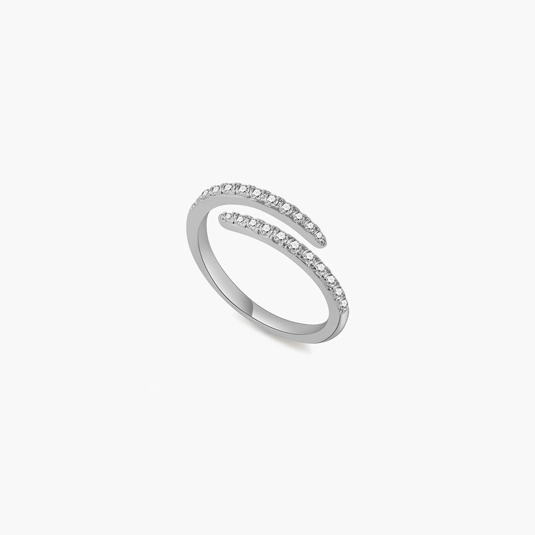 Linnea Twirl Pavé Ring