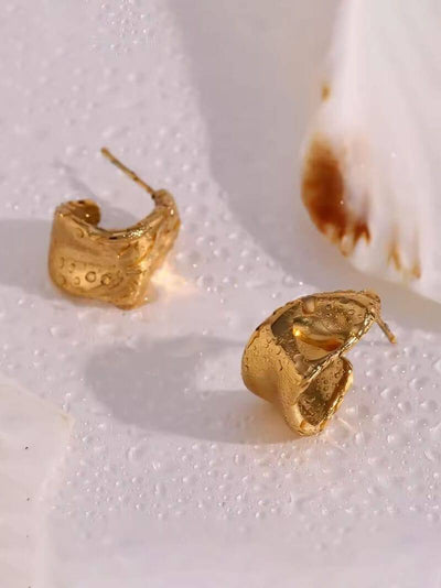 Mae Irregular Chunky Hoops