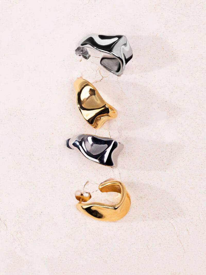 Mae Irregular Chunky Hoops