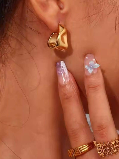 Mae Irregular Chunky Hoops