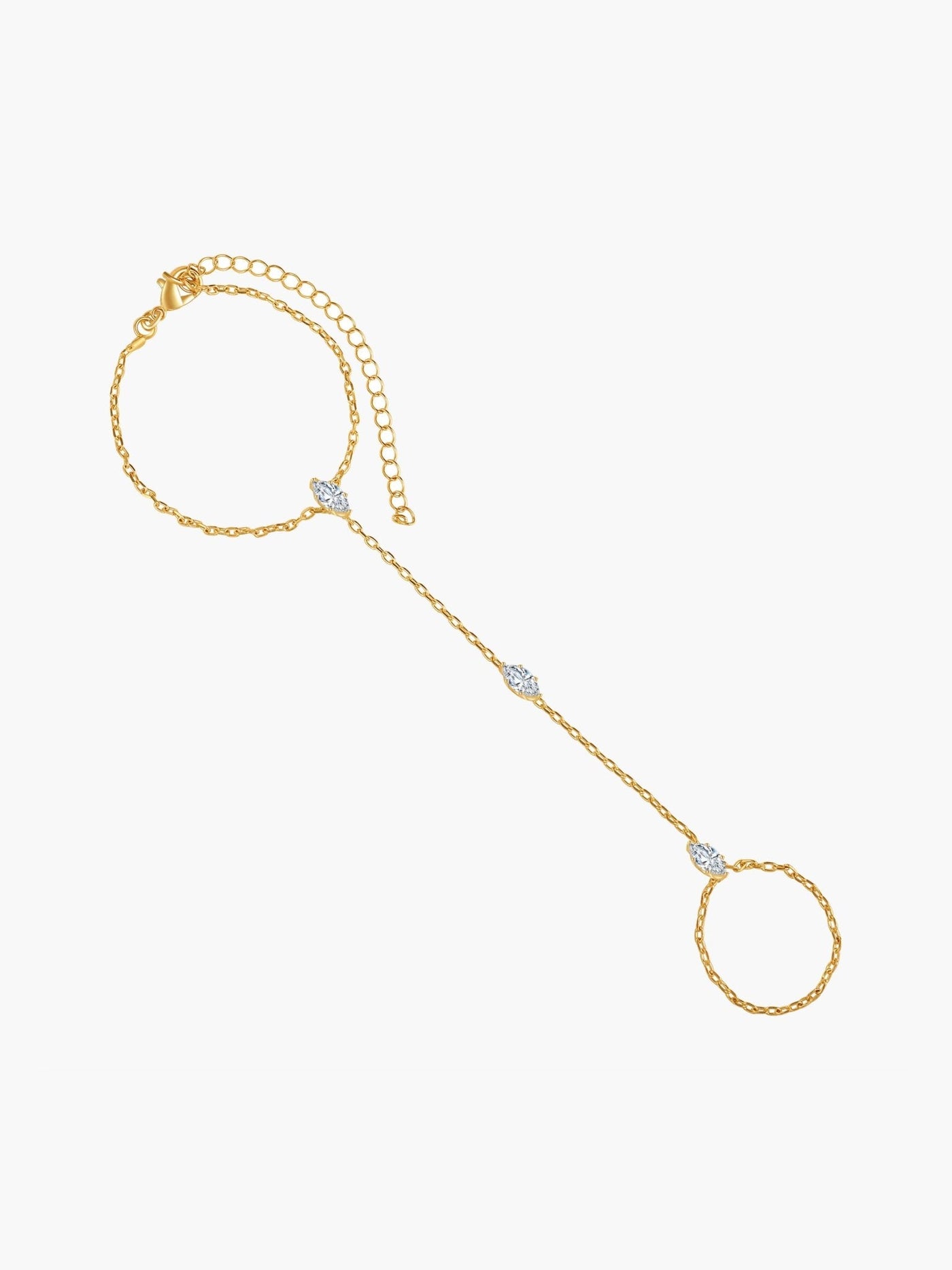 Marquise Zirconia Link Hand Chain