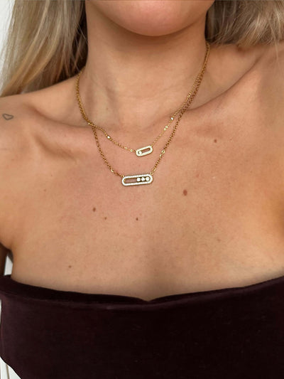 Melina Triple Zirconia Pendant Necklace