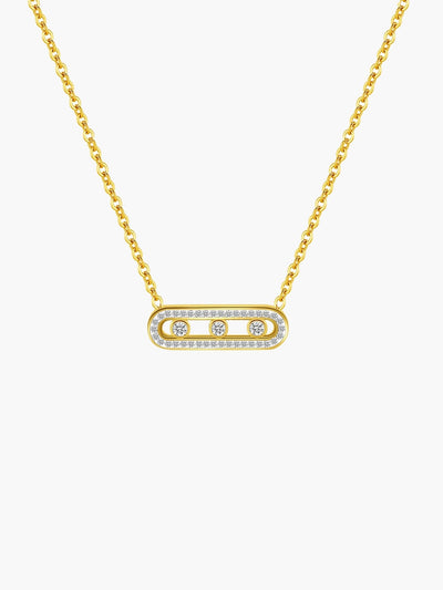 Melina Triple Zirconia Pendant Necklace