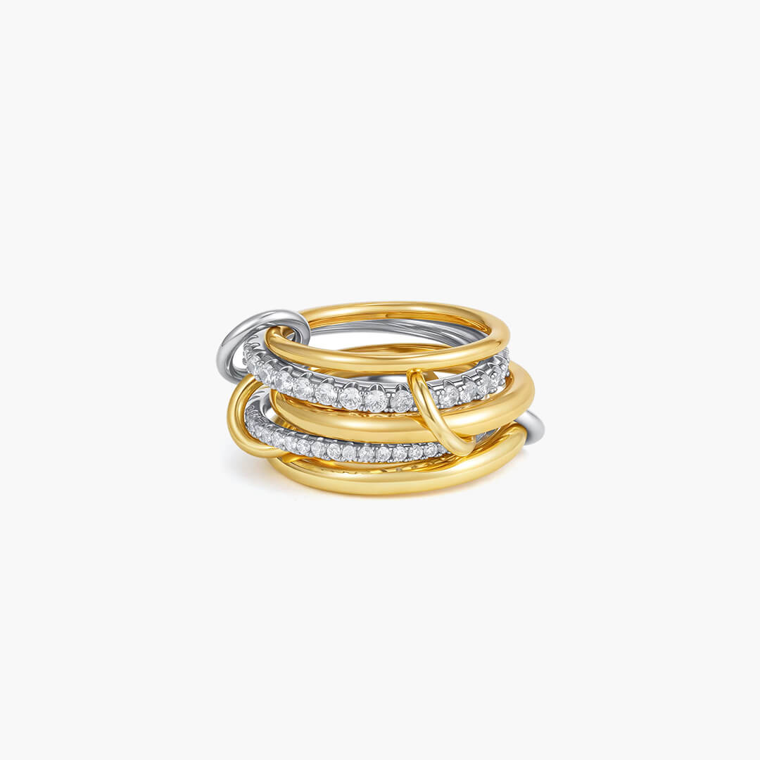 Ophelia Luxe Gemstone Five-Stack Ring