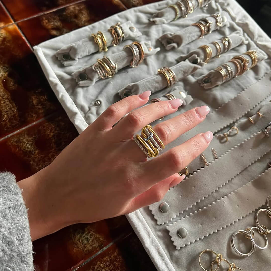 Ophelia Luxe Gemstone Five-Stack Ring