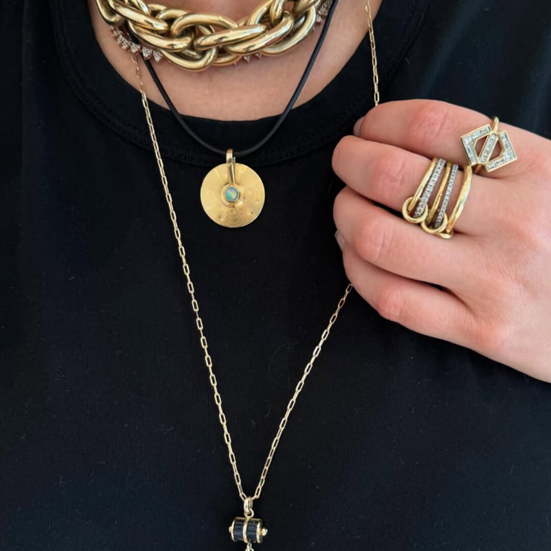 Ophelia Luxe Gemstone Five-Stack Ring