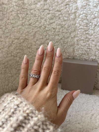 Oval Cut Statement Band Ring