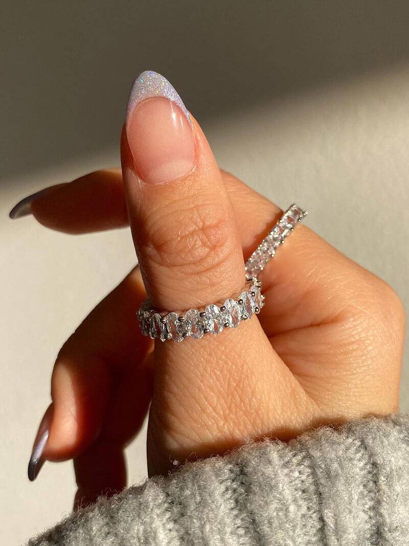 Oval Cut Statement Band Ring