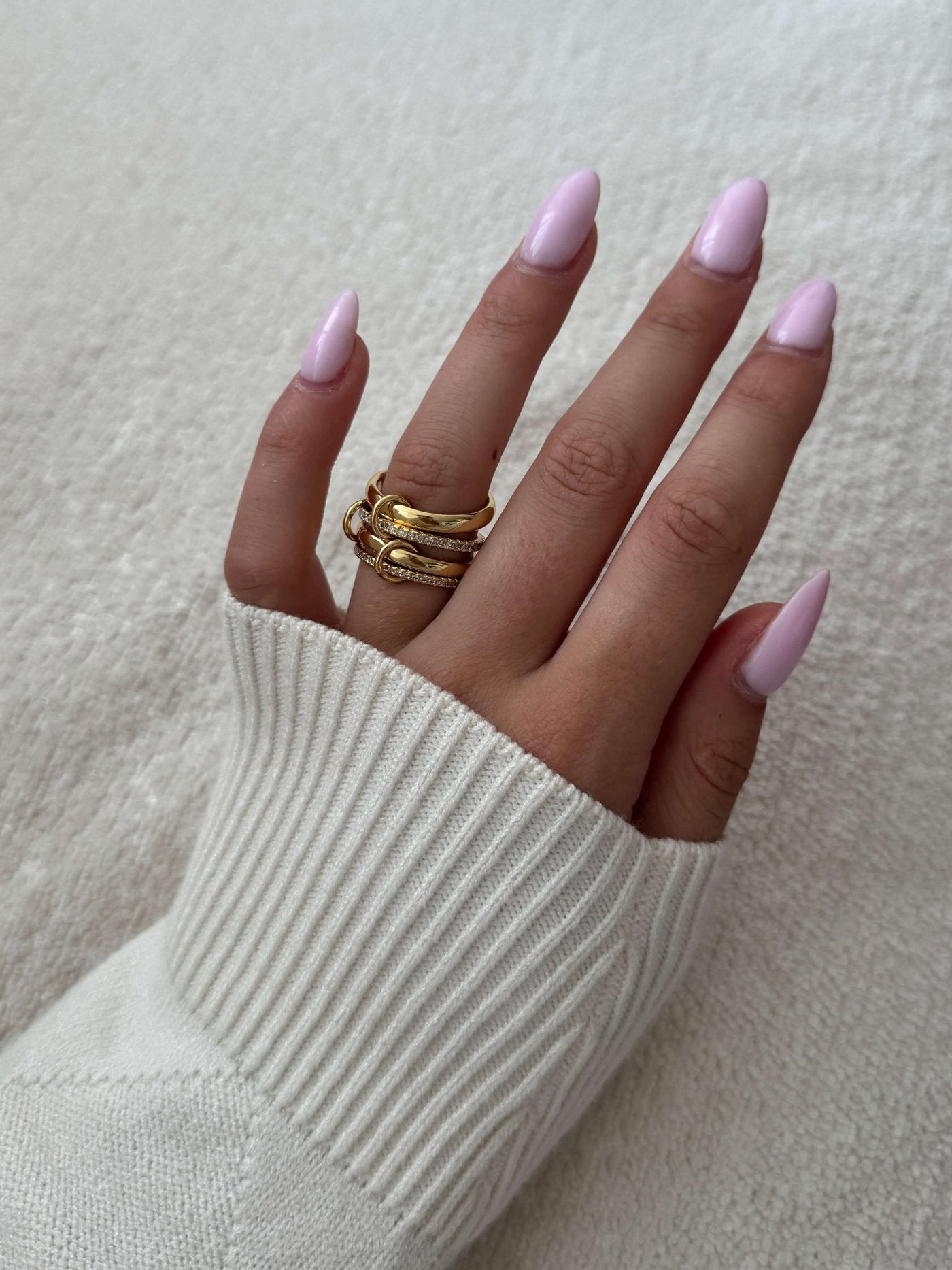 Sylvie Sparkling Rhinestone Stacked Ring