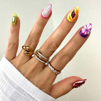 Priscilla Sparkling Rhinestone Three Stacked Ring