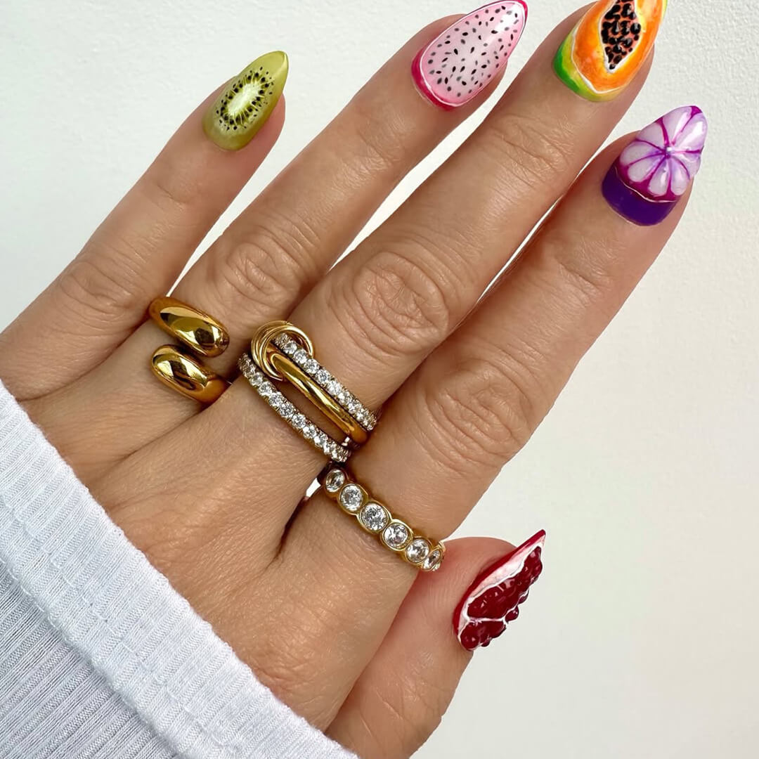 Priscilla Sparkling Rhinestone Three Stacked Ring