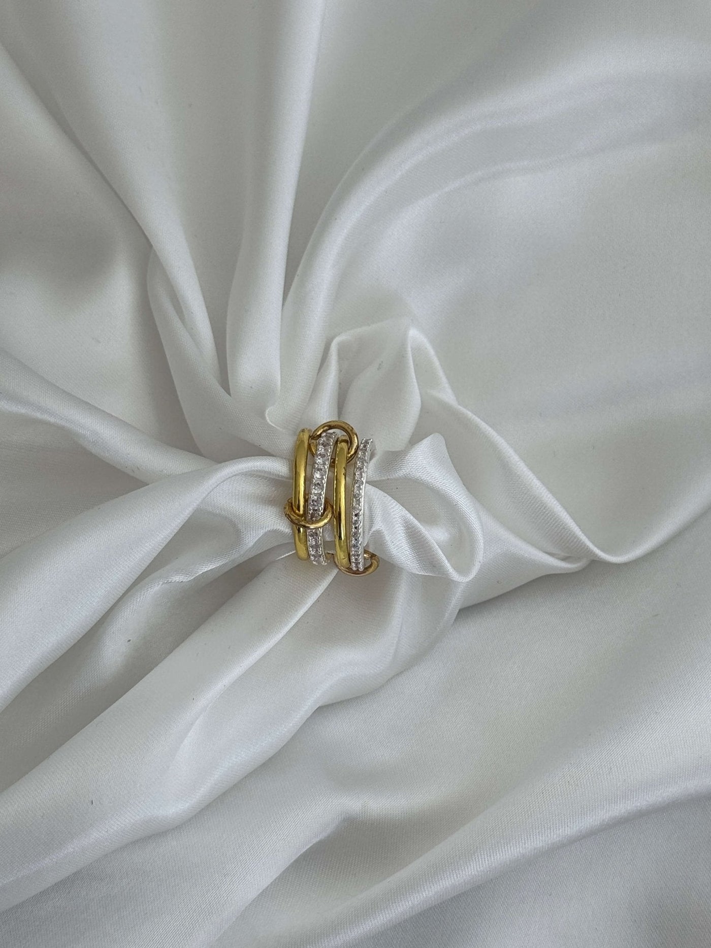 Leona Rhinestone Stacked Ring