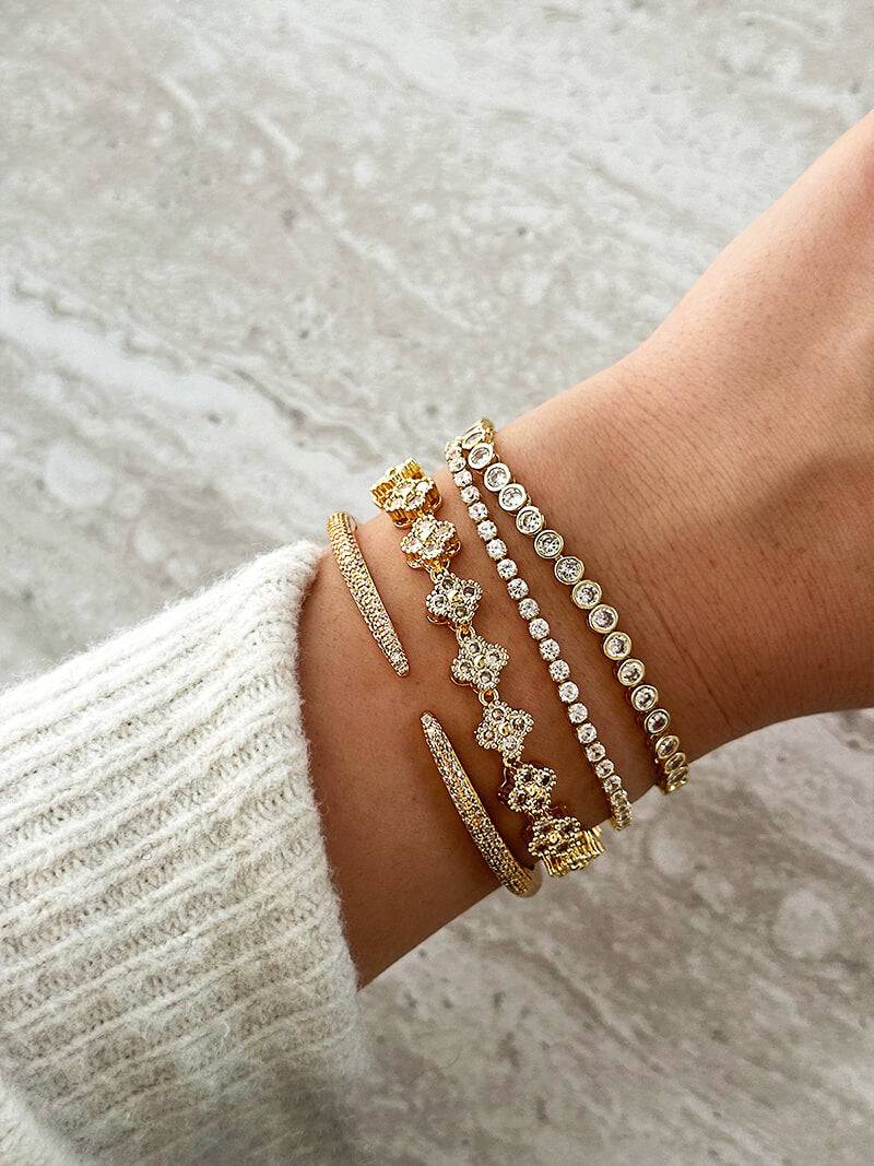 Seraphine Gemstone Cuff Bracelet