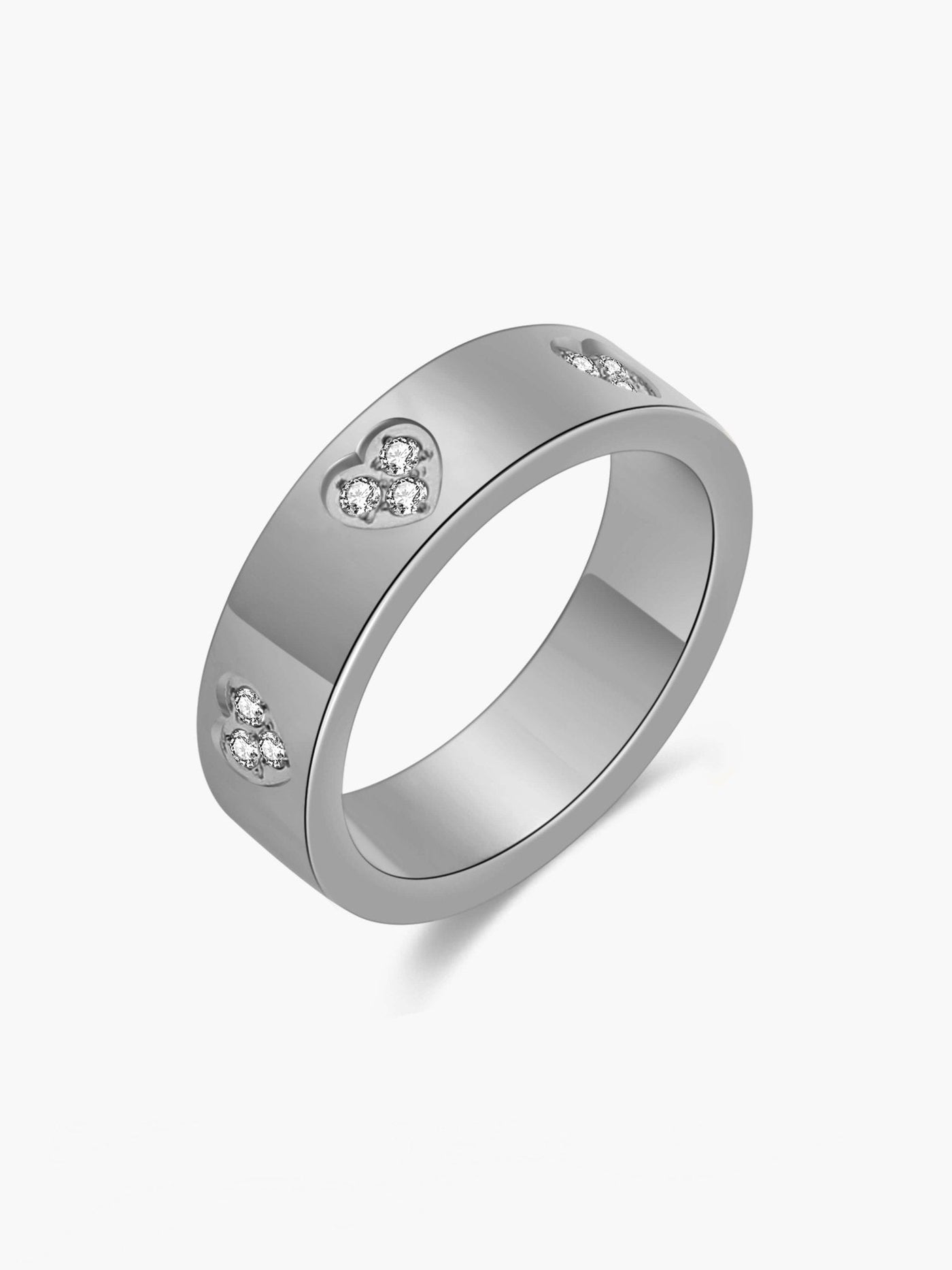 Sera Heart Rhinestone Band Ring