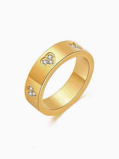 Sera Heart Rhinestone Band Ring