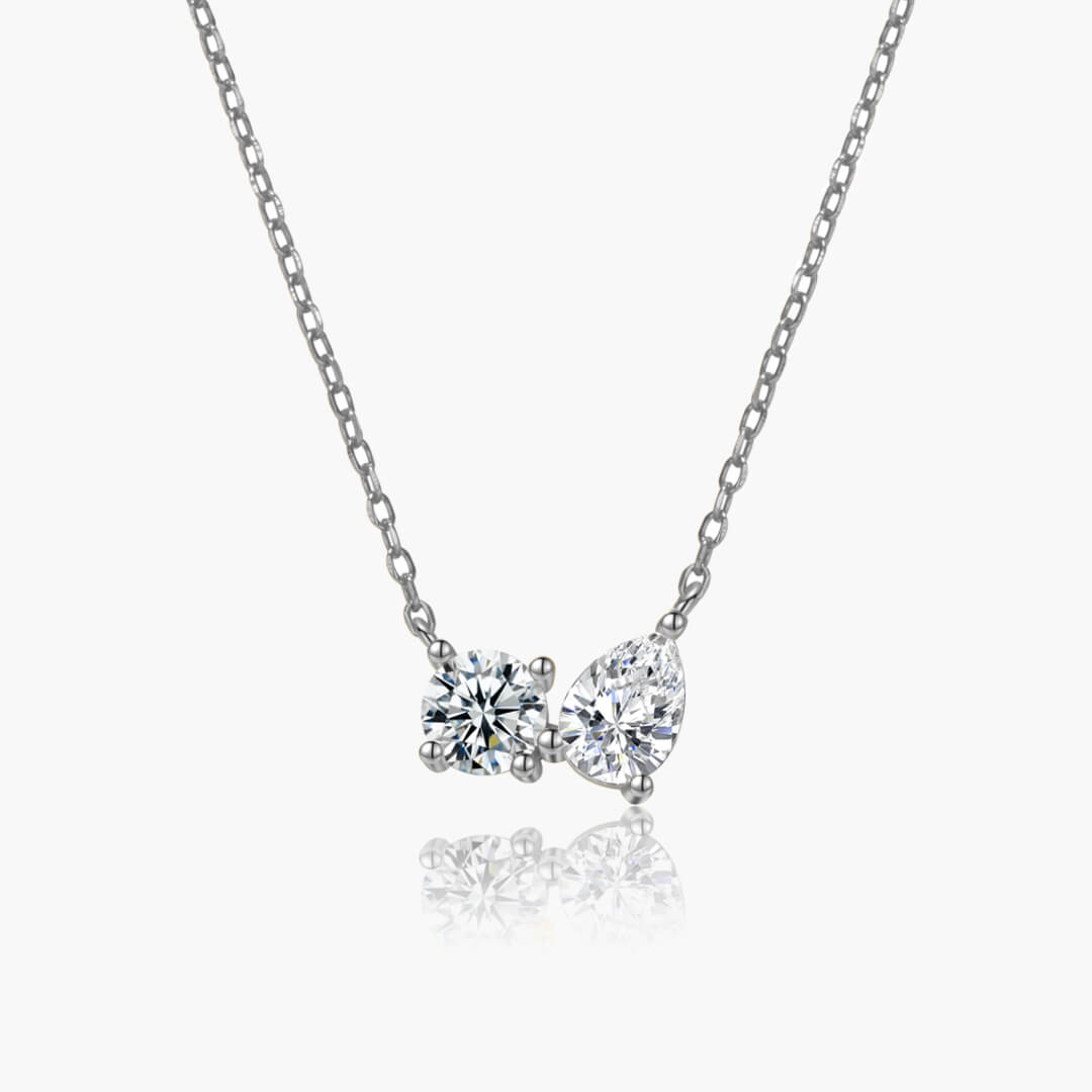 Shira Twin Zirconia Pendant Necklace
