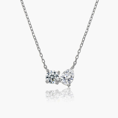 Shira Twin Zirconia Pendant Necklace