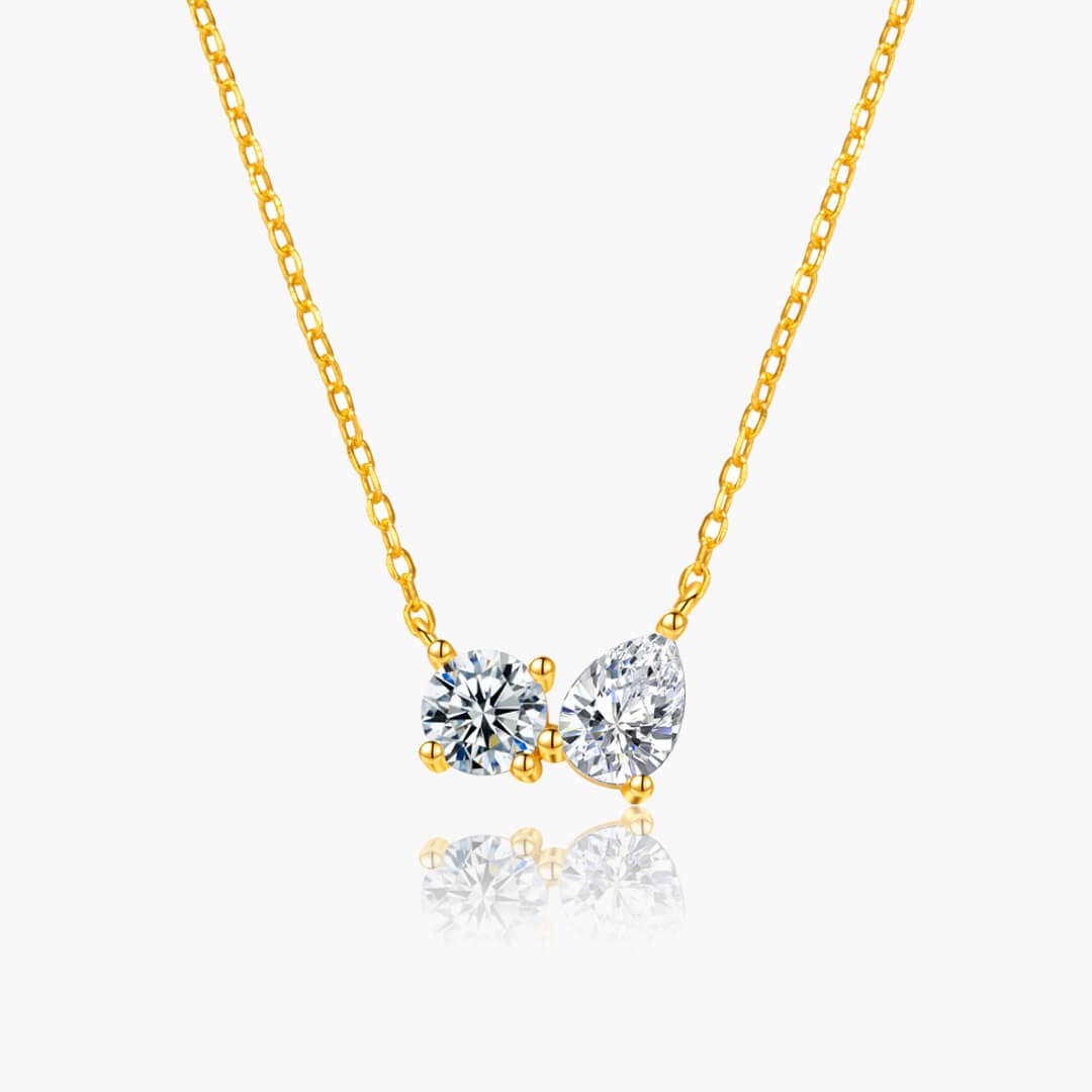 Shira Twin Zirconia Pendant Necklace