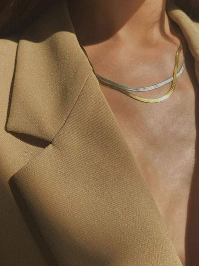 Sleek Flat Chain Necklace