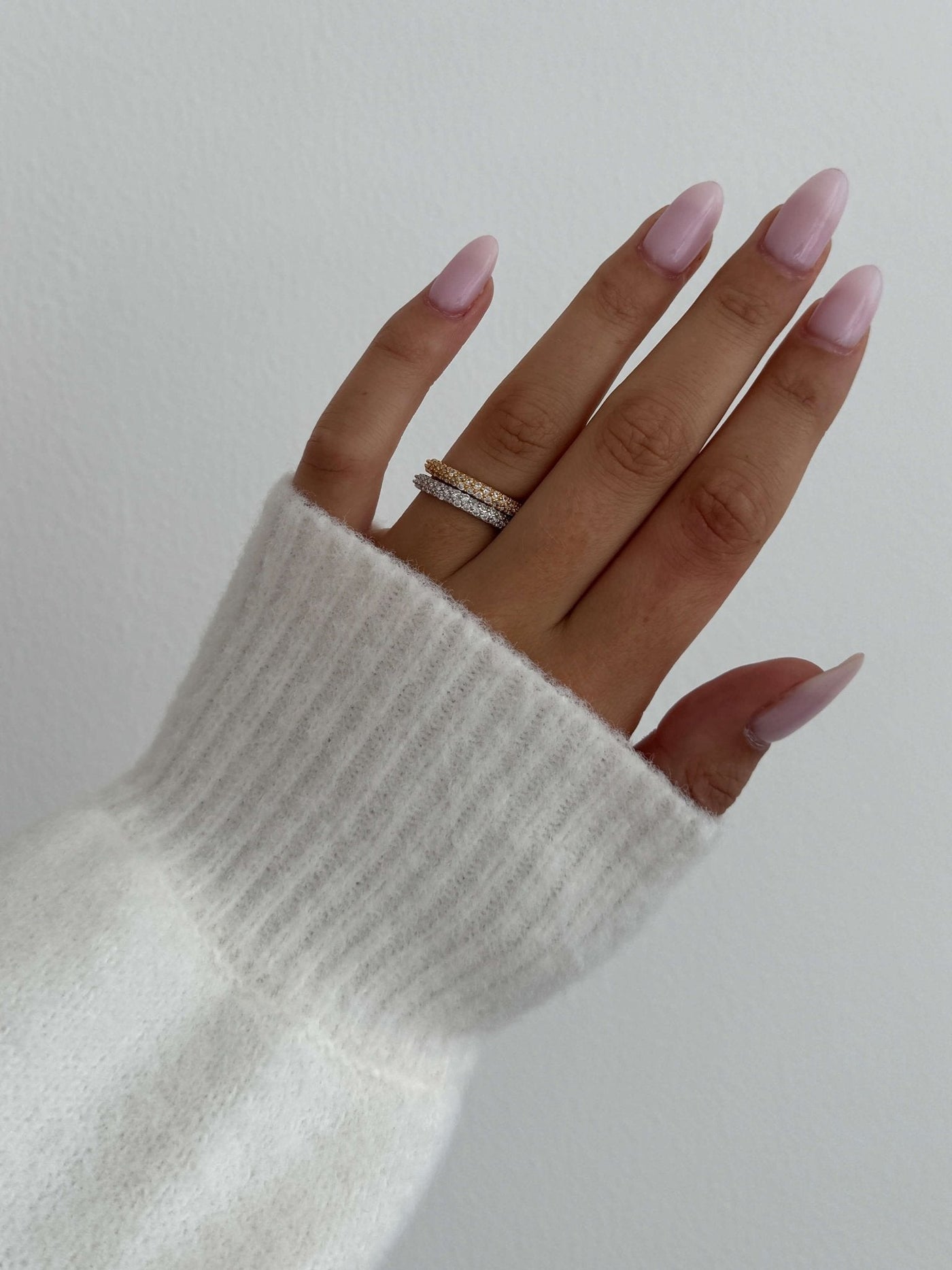 Saraya Crown-Edge Rhinestone Band Ring