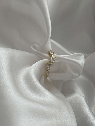 Tanya Leaf Zirconia Band Ring