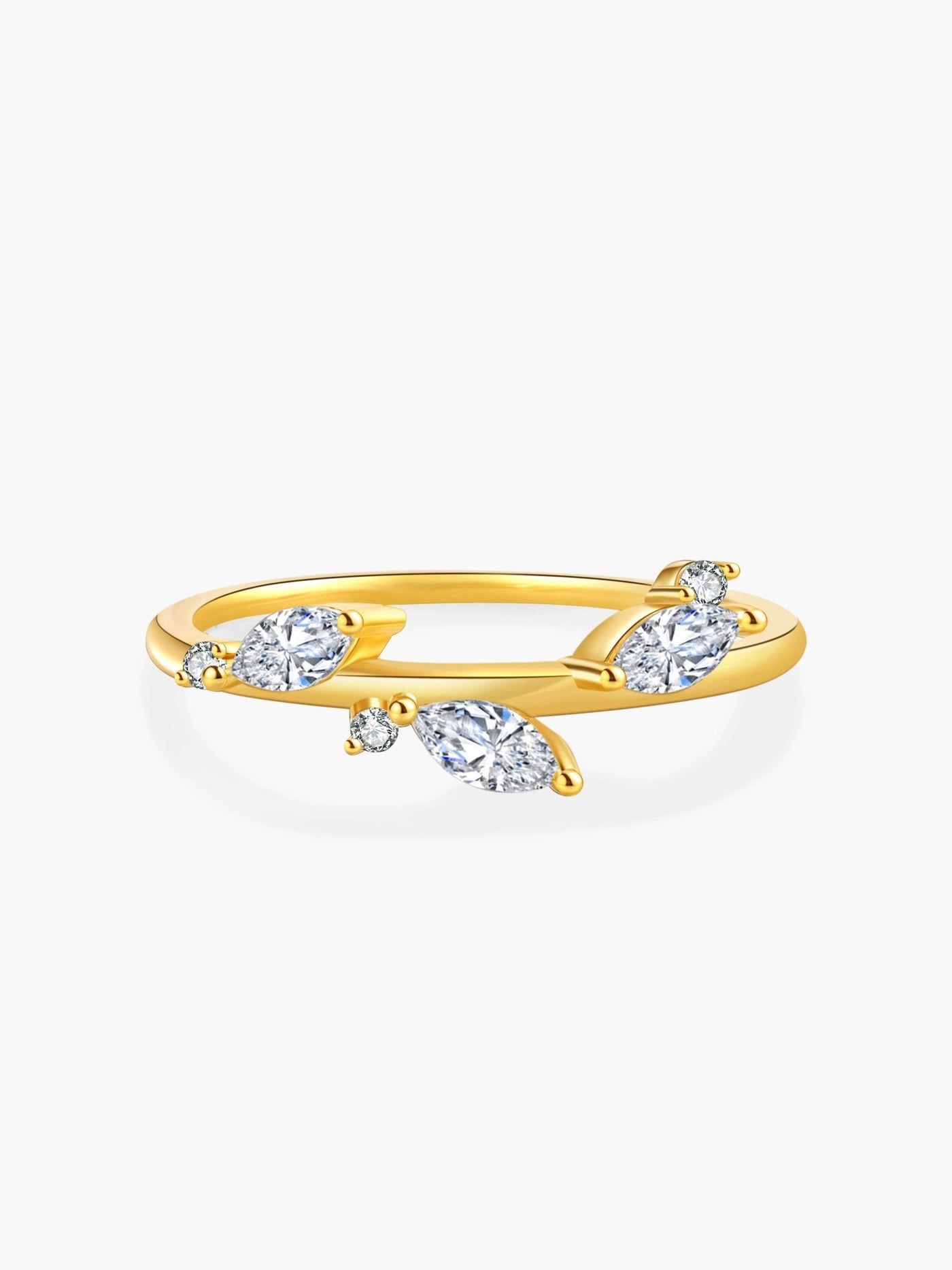 Tanya Leaf Zirconia Band Ring