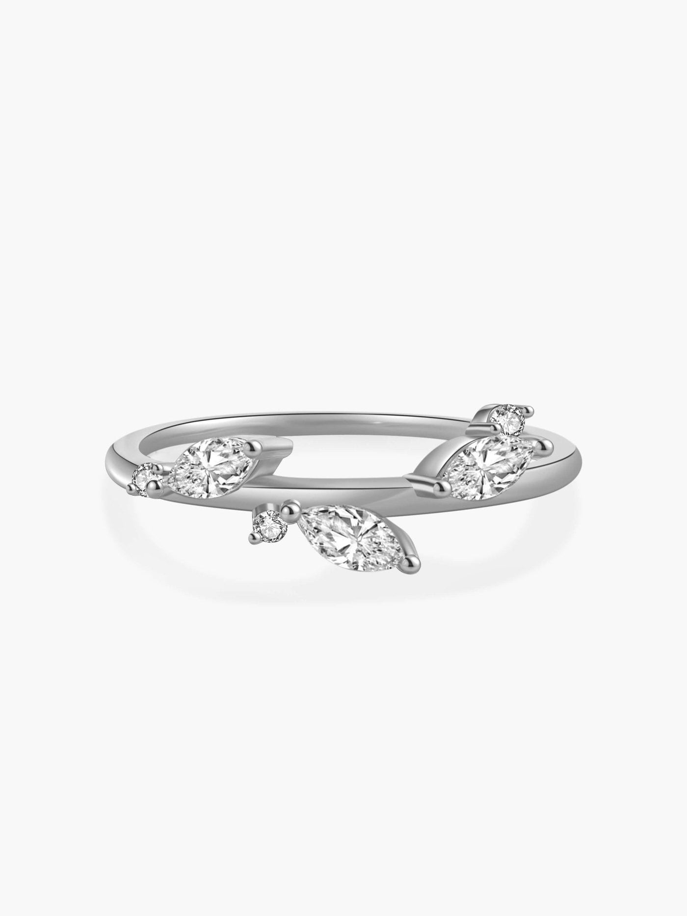 Tanya Leaf Zirconia Band Ring