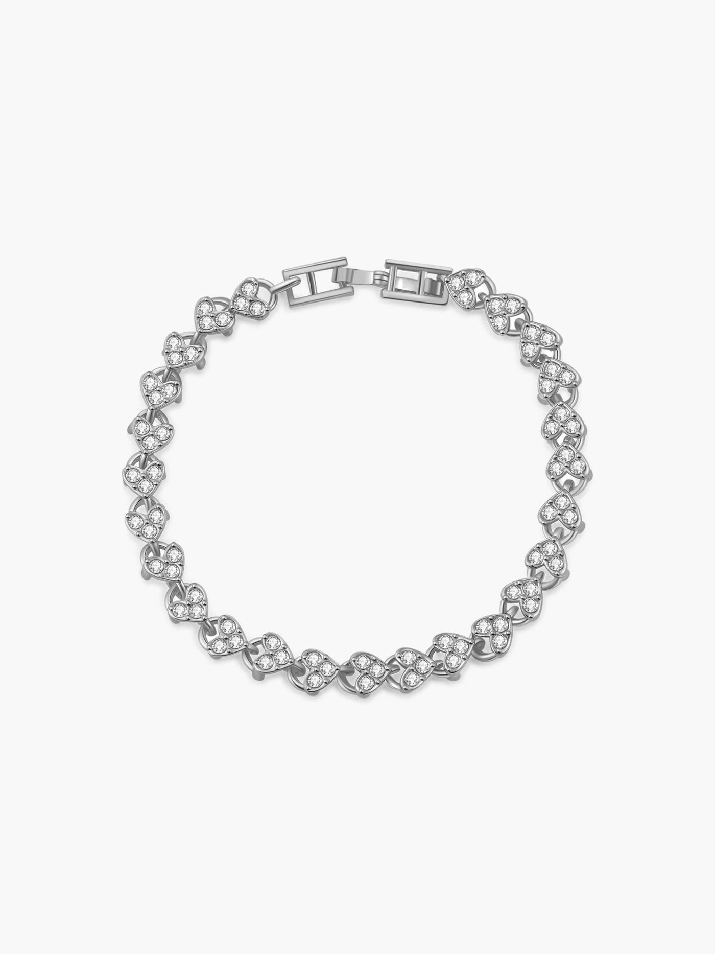 Fiona Heart Zirconia Tennis Bracelet