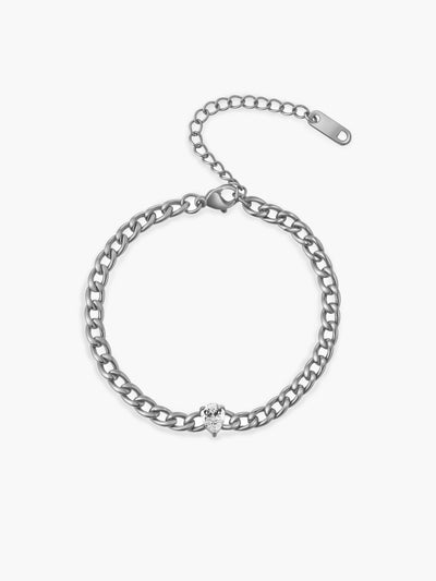 Azalia Pear Cut Zirconia Chain Bracelet