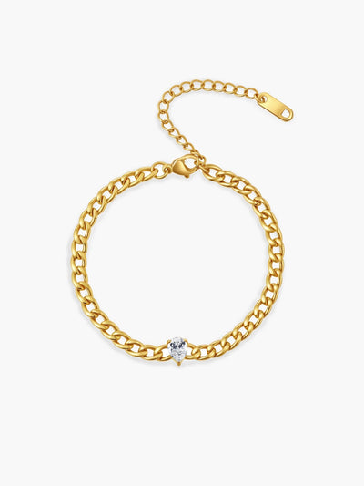 Azalia Pear Cut Zirconia Chain Bracelet