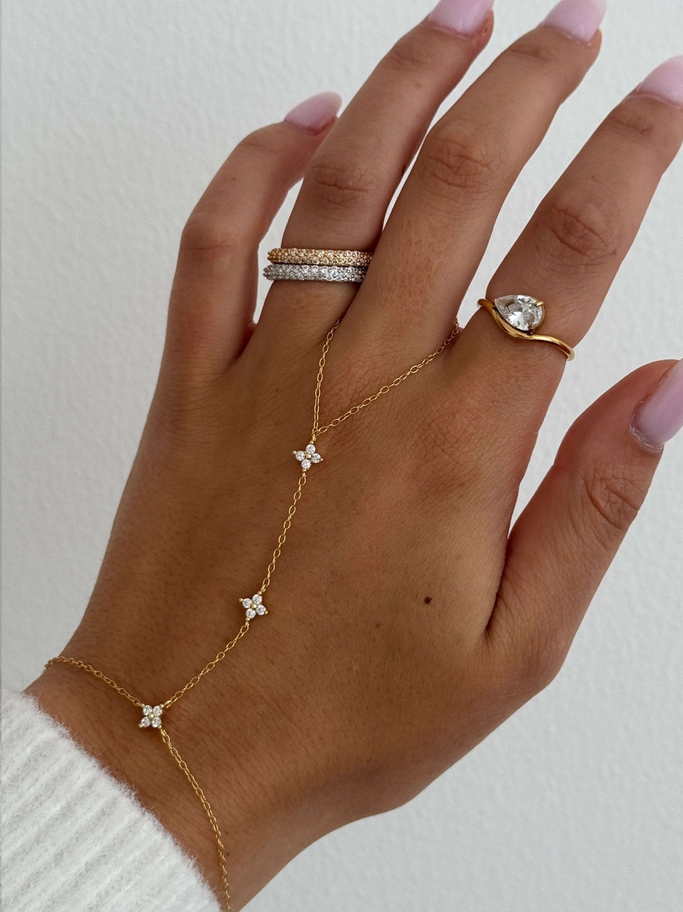 Carina Pear-Cut Zirconia Band Ring