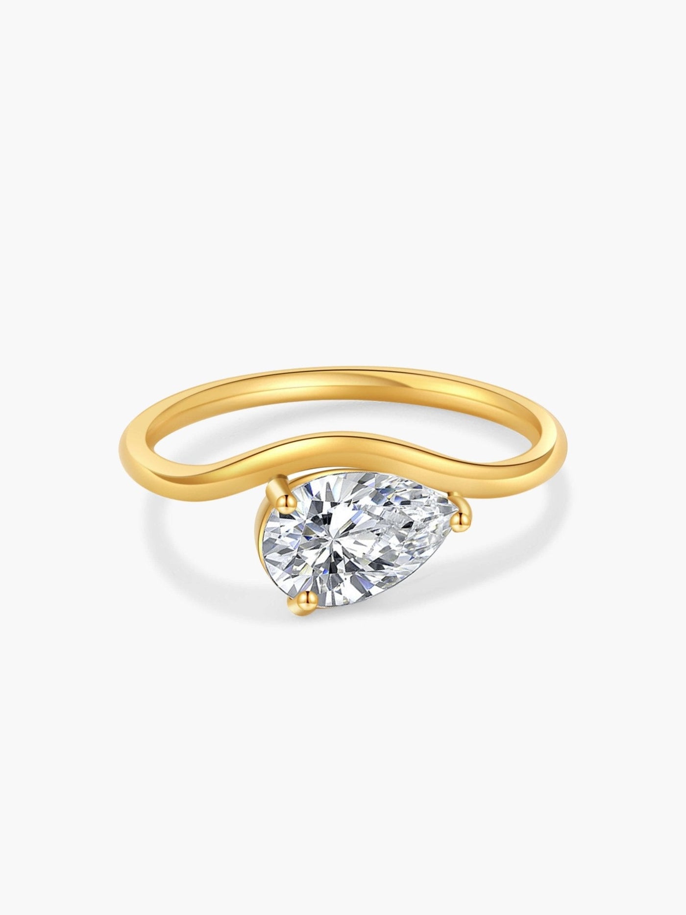 Carina Pear-Cut Zirconia Band Ring